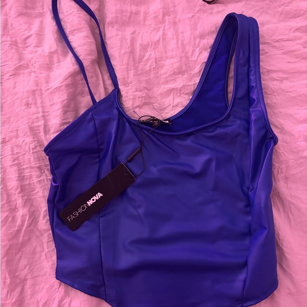 Fashion Nova Blue Tank Top